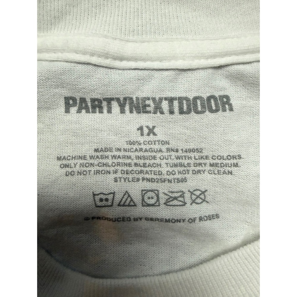 PARTYNEXTDOOR PND4 Sorry But Im Outside Graphic Tour T-Shirt White 1X - Picture 8 of 8